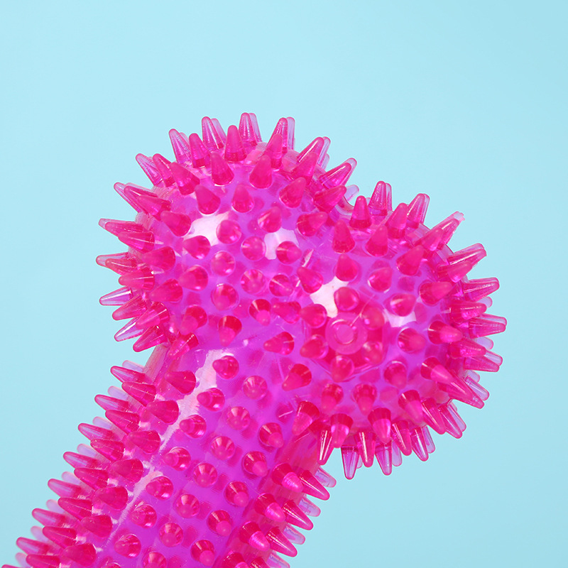애완견 씹는 장난감 뼈 모양의 가시볼 TPR 플라스틱  - Interactive Squeaky Plush Dog Toy 리뷰 및 가격