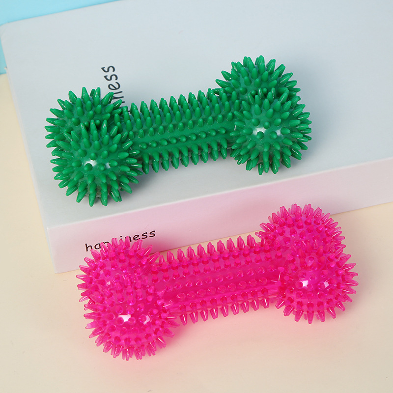 애완견 씹는 장난감 뼈 모양의 가시볼 TPR 플라스틱  - Interactive Squeaky Plush Dog Toy 리뷰 및 가격