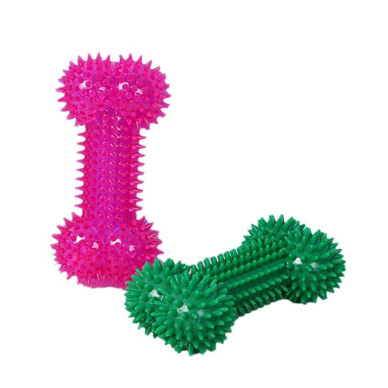 애완견 씹는 장난감 뼈 모양의 가시볼 TPR 플라스틱  - Interactive Squeaky Plush Dog Toy 리뷰 및 가격